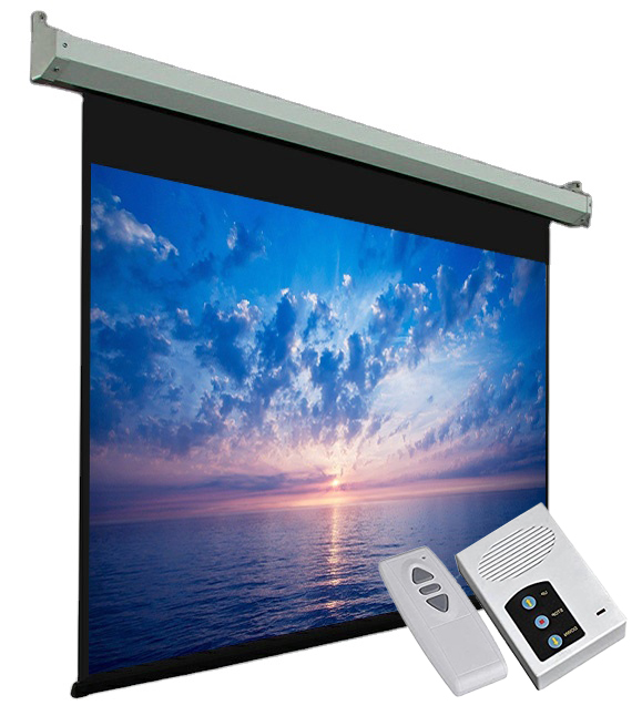 Projector Screen 150 inch Electric Mortorised 8x10 Feet 4:3MW, Hashmoo