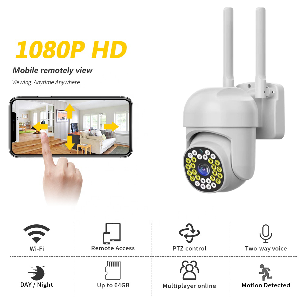 Ptz Wifi Camera Hb66 2mp 1080p Outdoor Cctv Security Camera