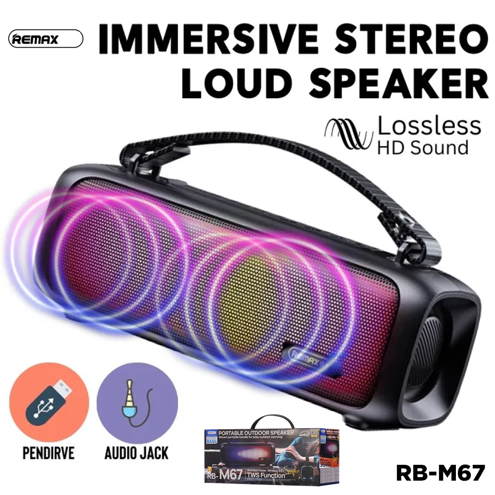 REMAX RB-M67 PORTABLE SUPER BASS WIRELESS SPEAKER